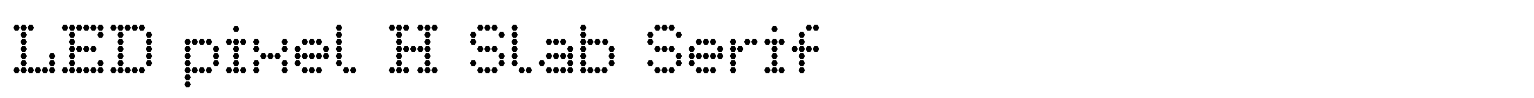 LED pixel H Slab Serif